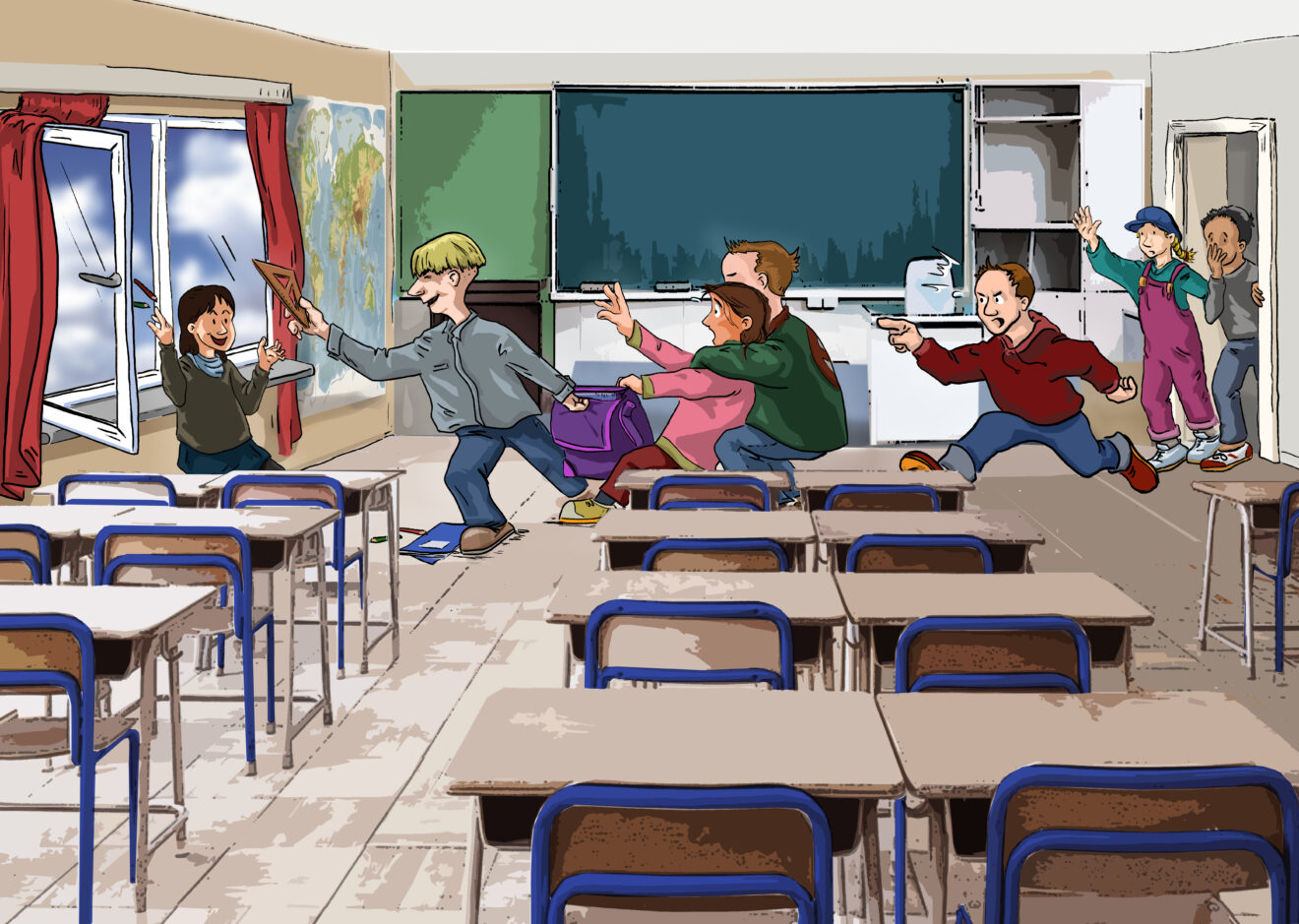 Tumult im Klassenzimmer